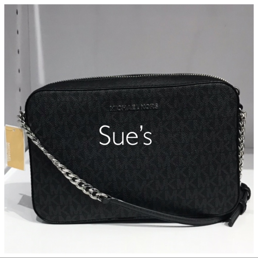 Nwt Mk Jet Set Large EW Crossbody Bag- Black